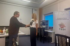 Od lewej: dr inż. R. Wdowik, R. Bendikienė,